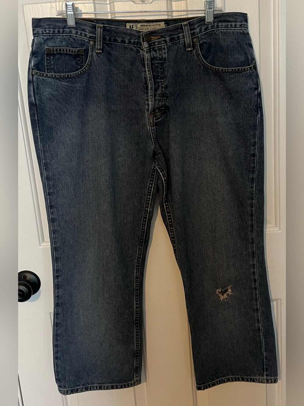 Rare Vintage American Eagle Button Fly Ankle Cropped 24" Inseam) Jeans Size 14